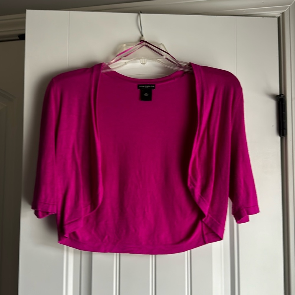 Pink Cropped Sweater by Ann Taylor